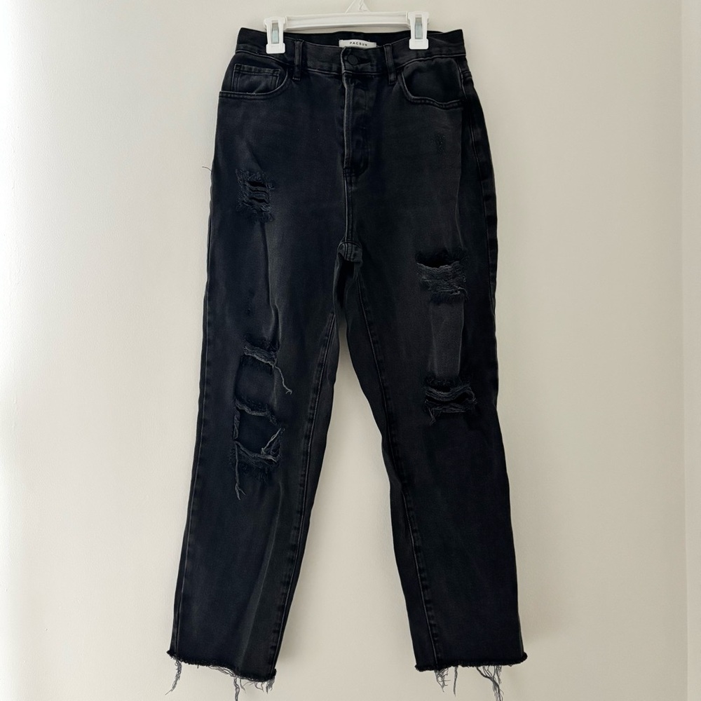 PacSun Black High Waisted Straight Leg Jeans